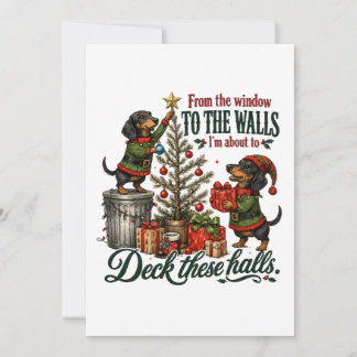 Cartão De Notas Dachshund engraçado de Natal
