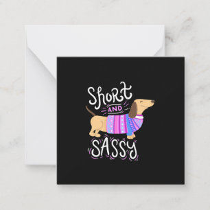 Cartão De Notas Dachshund Short E Sassy