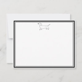 Cartão De Notas Dachshund Stationery