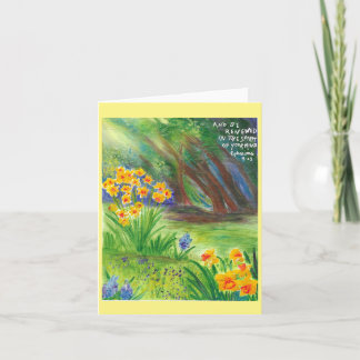 Cartão De Notas Daffodils com Escritura Christian Notecard