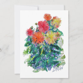 Cartão De Notas Dahlias #170310