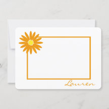 Daisy Obrigado Orange Flat Note