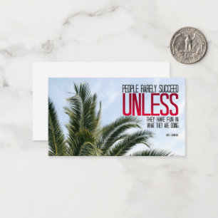 Cartão De Notas Dale Carnegie Inspirational Cote "Divirta-se"