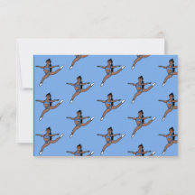 Dançarina de Prata Azul Notecard A