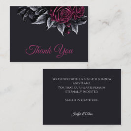 Cartão De Notas Dark Floral Gothic AlternativeHalloween wedding