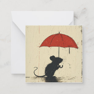 Cartão De Notas De Raindroits a Reflexões: Mouse Minimalista
