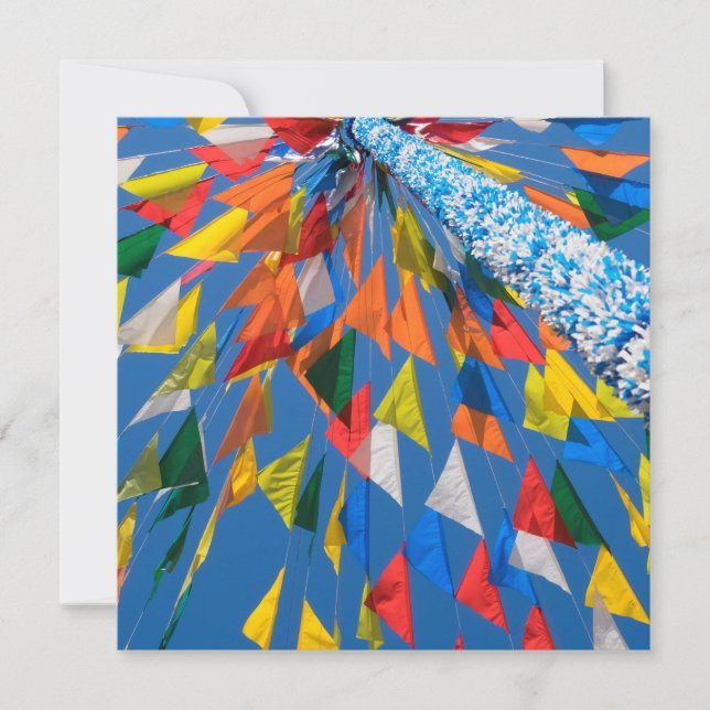 Cartão De Notas Decoração de Bandeira Triangular (Frente)