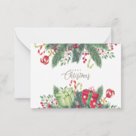 Cartão De Notas Decoração do presente de Natal