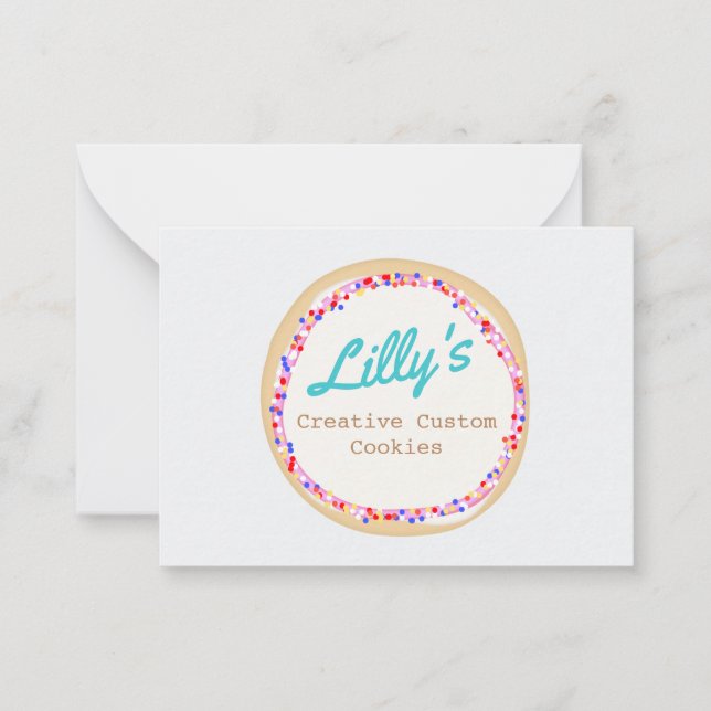 Cartão De Notas Decorador de cookies ou Cupcakes (Frente)