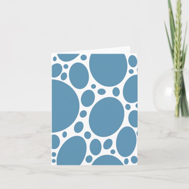 Cartão De Notas Denim Bule Bubbles (Frente)