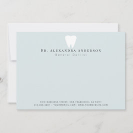 Cartão De Notas Dentist White Teeth Light Blue