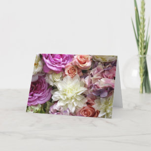 Cartão De Notas Dentro Bonito Elegante Dobrado Floral