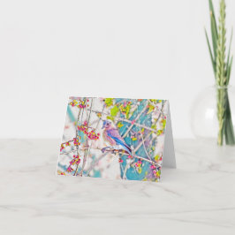 Cartão De Notas Dentro de Vazio para Notecard Bluebird