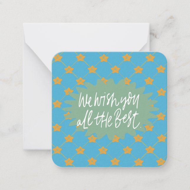 Cartão De Notas Desejamos a vocês o melhor: (Frente)