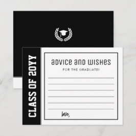 Cartão De Notas Desejos e Conselhos de Graduação Modernos e Negrit