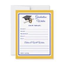 Desejos e conselhos do formando | Azul e amarelo