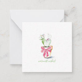 Cartão De Notas Desejos mais quentes Cactos Mini Natal