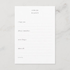 Cartão De Notas Desejos para Bebê + Predições | Chá