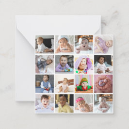 Cartão De Notas Desenhe Seu Próprio Colagem de 16 Fotos