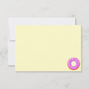 Cartão De Notas Desenho de Donut Com Confeitos