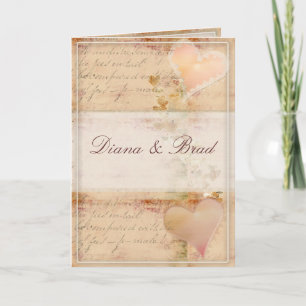 Cartão De Notas Design casamento vintage antigo