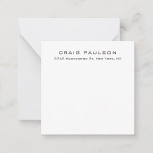 Cartão De Notas Design Clássico Elegante Simples E Simples