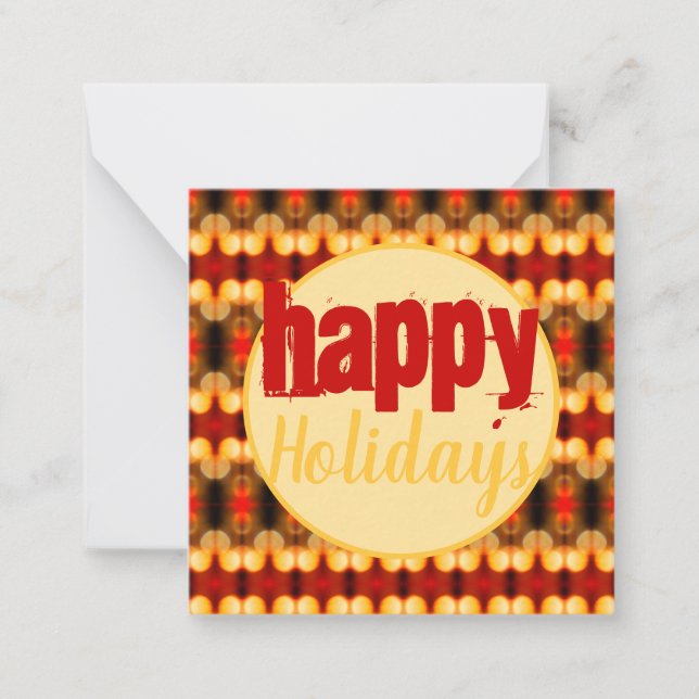 Cartão De Notas Design com padrão com vermelho (Frente)