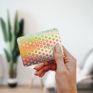 Cartão De Notas Design de arte floral moderna Obrigado nota