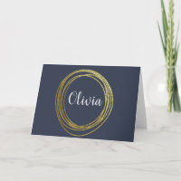 Design do Círculo de Abstrato Dourado Faux com Nom
