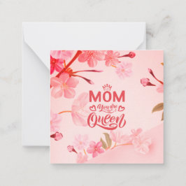 Cartão De Notas Design Elegante Tipografia Mamãe Você É A Rainha