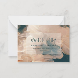 Cartão De Notas detalhes do casamento do boho painterly terracotta