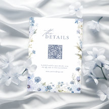 Detalhes do código QR de flores silvestres elegant