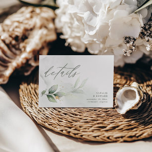 Cartão De Notas Detalhes personalizados de botânica para casamento