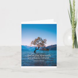 Cartão De Notas Deus é a força na qual eu confio dobrado