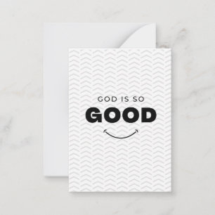 Cartão De Notas Deus é tão boa Bíblia Herringbone Faith cristã