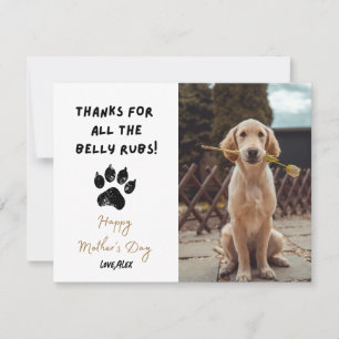 Cartão De Notas Dia de as mães Engraçado Personalizado Cachorro Mã