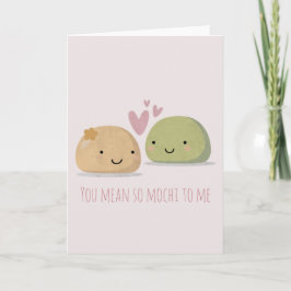 Cartão De Notas Dia de os namorados Cute Mochi