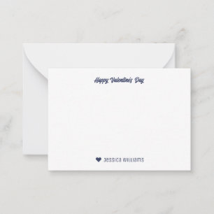 Cartão De Notas Dia de os namorados de Padrão Cardíaco da Seta do 