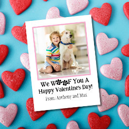 Cartão De Notas Dia de os namorados de sala de aula de fotos de cã