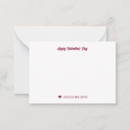 Cartão De Notas Dia dos Namorados Coração Fofo Padrão Cupido Arco 