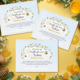 Cartão De Notas Diaper Raffle Bee Theme Card