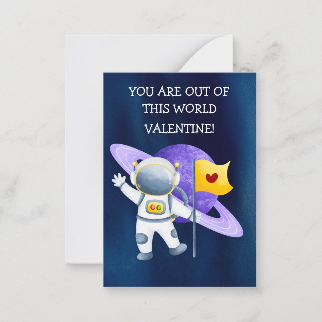 Cartão De Notas Dias de os namorados para crianças na sala de aula (Frente)