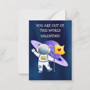 Cartão De Notas Dias de os namorados para crianças na sala de aula