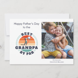 Cartão De Notas Dias de os pais Crianças Fotografar Pai de Golfe R