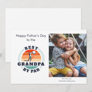 Cartão De Notas Dias de os pais Crianças Fotografar Pai de Golfe R