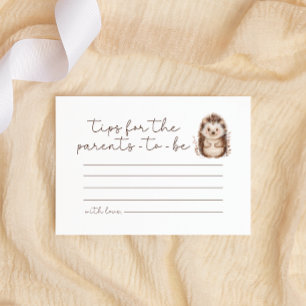 Cartão De Notas Dica de Paisouriço Pequeno Enclosure Baby Shower