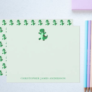 Cartão De Notas Dinossauro das Crianças Bonitas Personalizado