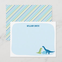 Cartão De Notas Dinossauro Personalizado 