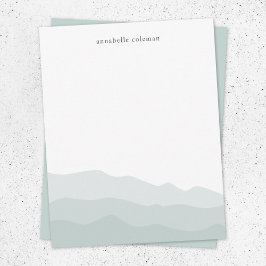 Cartão De Notas Dip Dye Sage Green Ombre Elegante