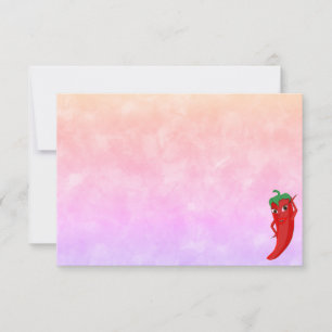 Cartão De Notas Diva Pimenta Malagueta Vermelha Aquarela Personali